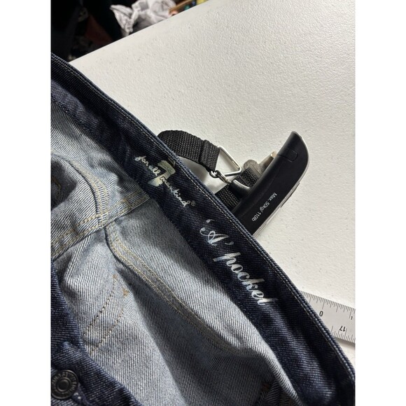 7 FOR ALL MANKIND A Pockets Stretch Boot Cut Bling Jeans Sz 31 X34 - Picture 4 of 13